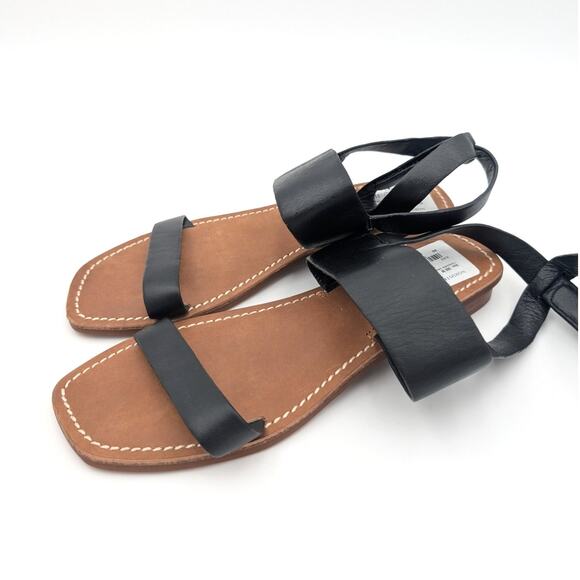 Franco Sarto Tanara Strappy Heeled Sandal Women's Leather Black Size US8 EU39 - Picture 3 of 8